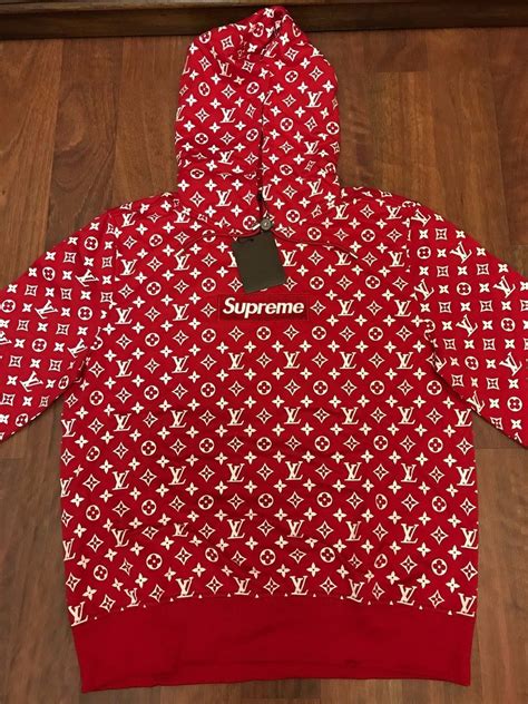 supreme hoodie louis vuitton|authentic louis vuitton supreme hoodie.